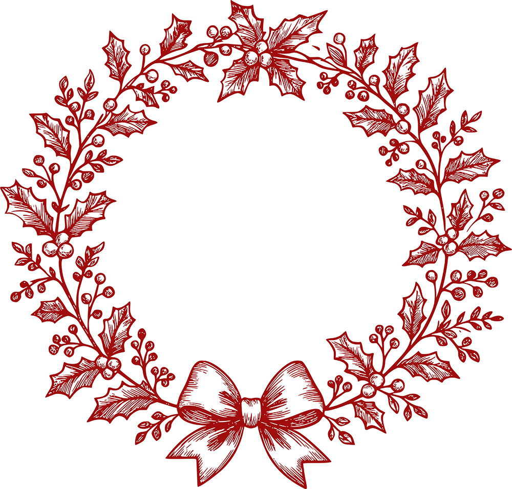 Wreath and bow